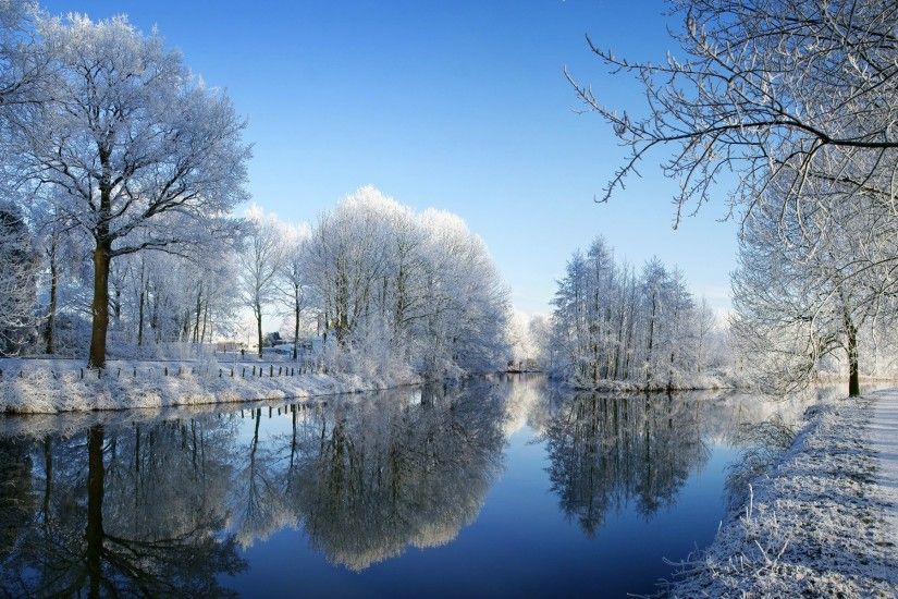 Kromme Rijn Wallpaper Winter Nature