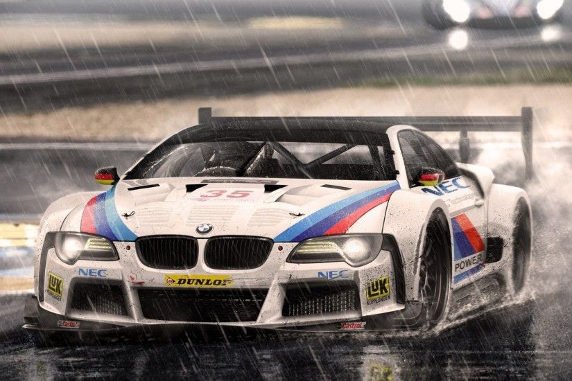Vehicles - Race Car Race Track Rain BMW Wallpaper