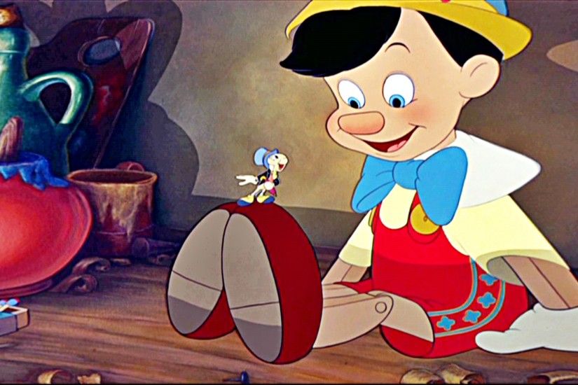 Pinocchio and Jiminy Cricket, Wallpaper of Pinocchio and Jiminy Cricket