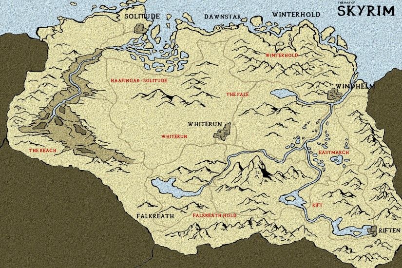 The Map of Skyrim by TheOnePistol