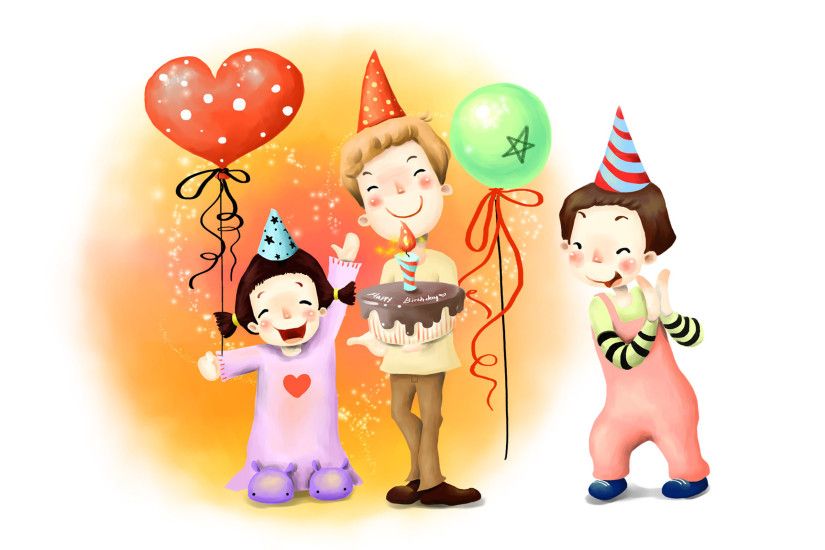 Free Happy Birthday Cartoon Wallpaper, computer desktop wallpapers,  pictures, images