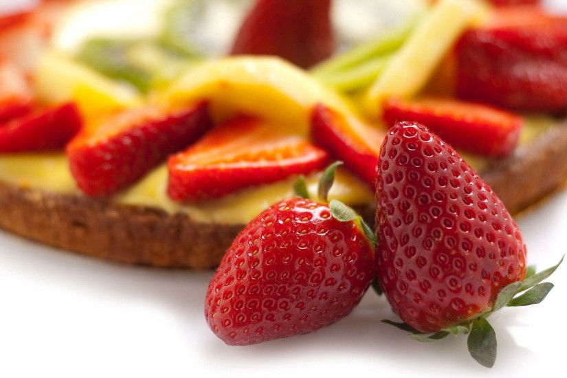 hd pics photos food cake pie strawberries desktop background wallpaper