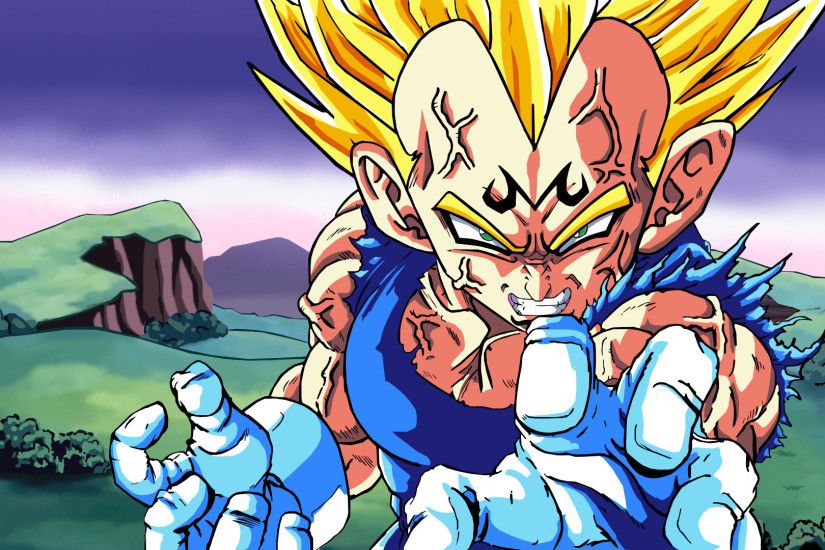I made a Majin Vegeta wallpaper! Check it out! [1920x1080] (I saw that cool  drawing the other day and wanted a wallpaper of it) ...