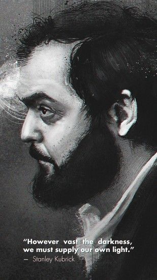 Stanley Kubrick digital painting phone wallpaper