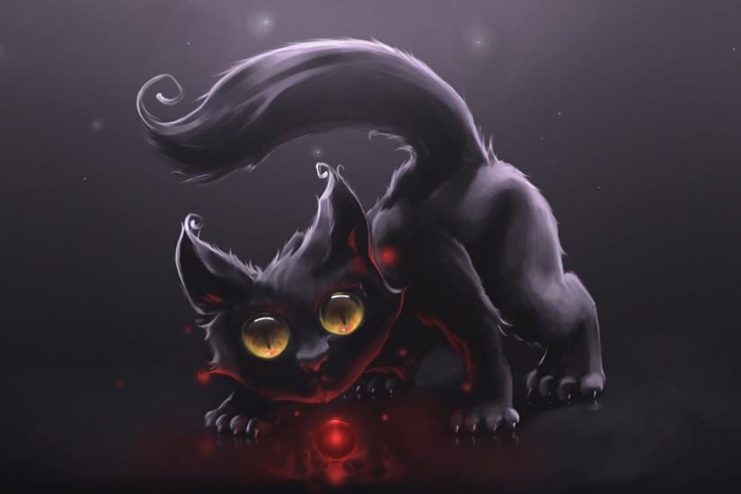 Black+Cat+art | File Name : Black Cat Hd Art Wallpaper