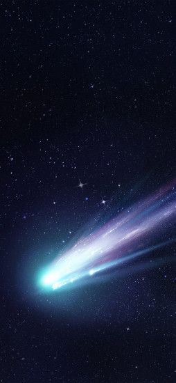 iPhoneXpapers.com | iPhone X wallpaper | at14-shootingstar-space-dark-star -blue-art-illustration