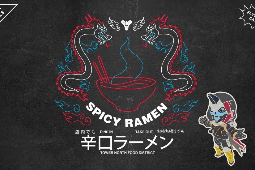 Spicy Ramen Shop Wallpaper