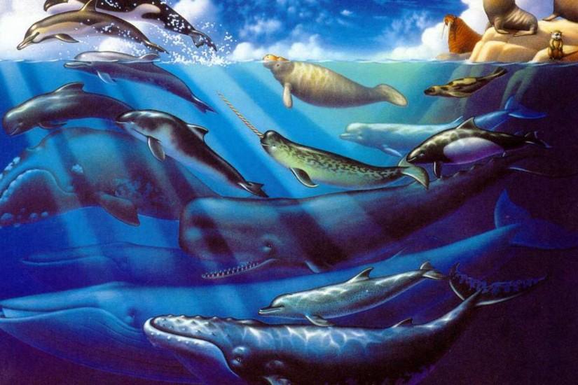 Under The Sea Whale Desktop Background. Download 1920x1200 ...