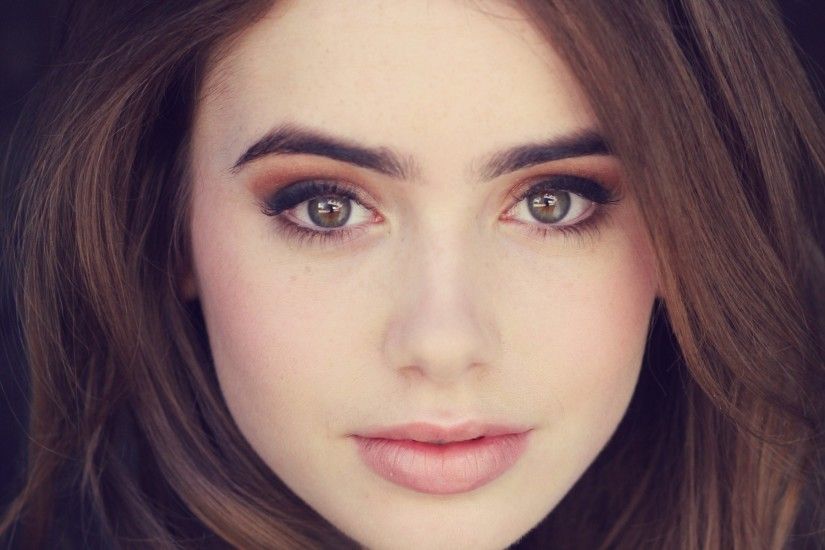 Lily Collins Face Wallpaper 6462