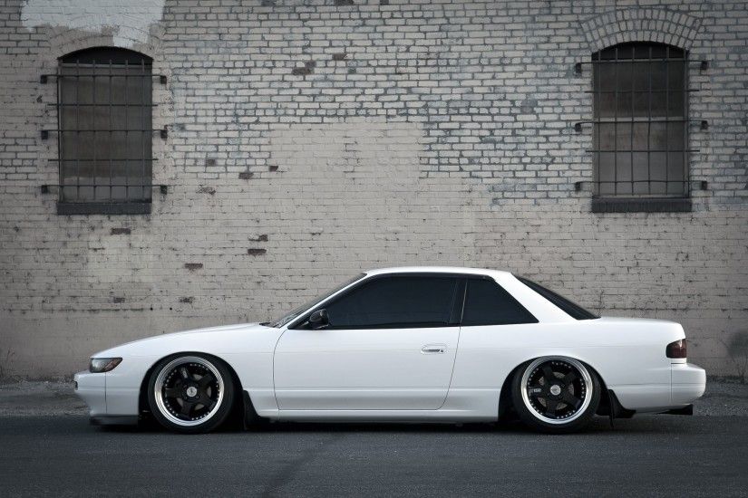 nissan silvia s13 stance white wall