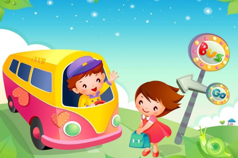 kids school bus cartoon high resolution wallpapers free download …