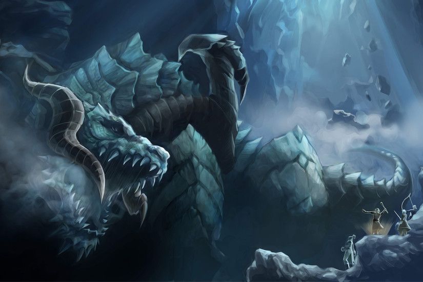Video Game - Lineage Antaras Raid Boss Antaras Lair Warrior Orc Elf Human  Dragon Cave Wallpaper