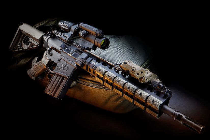 assault rifle wallpaper | Gun scope laser system assault rifle military  wallpaper | 3200x2000 .