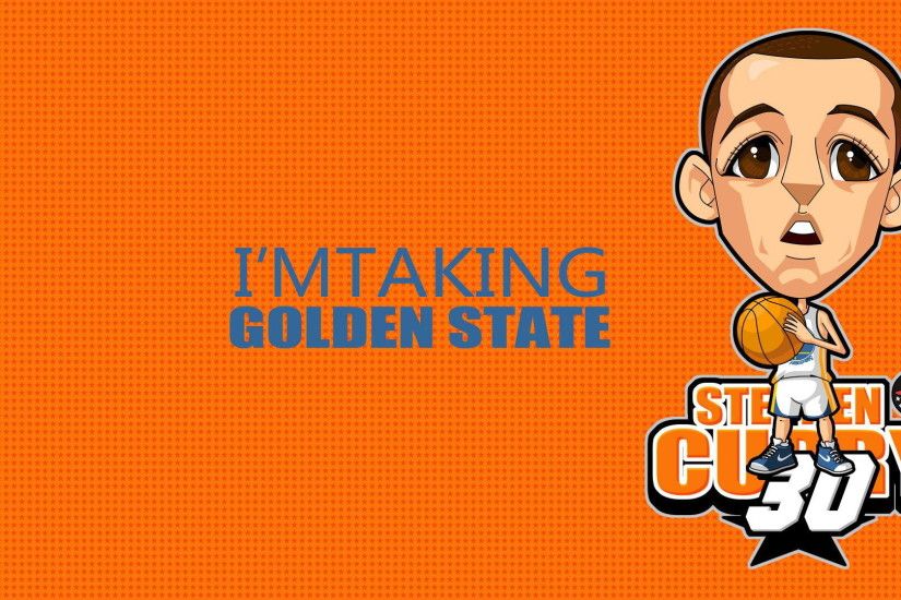 NBA Stephen Curry Cartoon Wallpaper I'm Taking Golden State