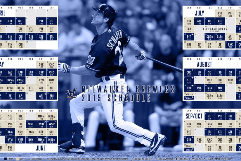 Milwaukee Brewers Baseball Schedule 2015, Sports, Schedule, Milwaukee  Brewers, 2015, Baseball