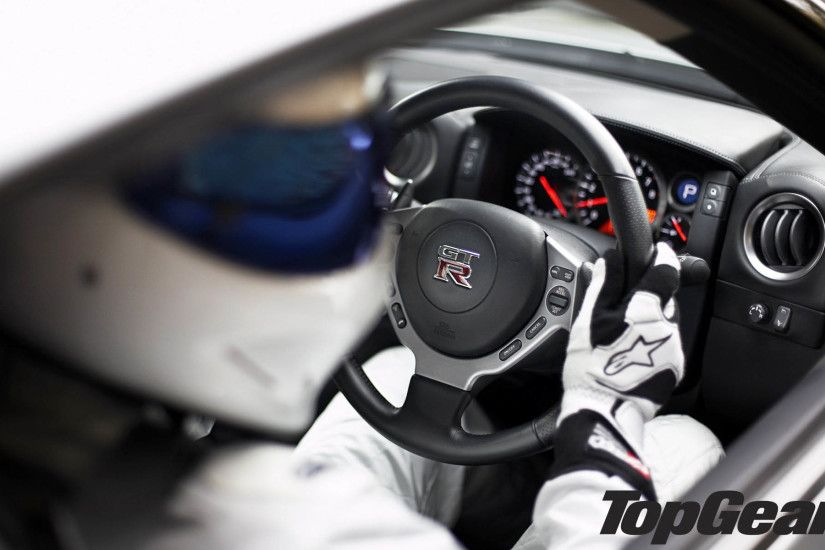 The Stig drives Nissan GTR, Top Gear 1920x1200 wallpaper