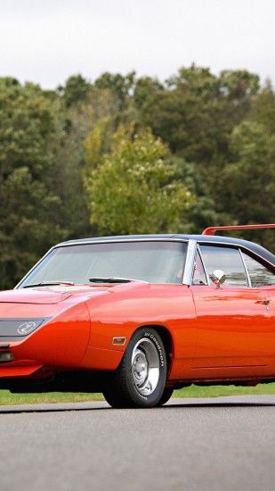 1080x1920 Wallpaper plymouth, road runner, superbird, muscle car, red