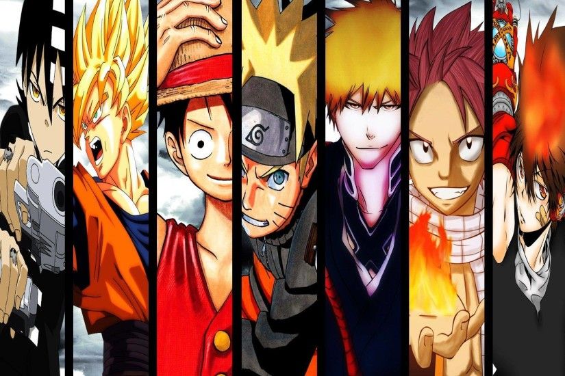 Naruto Bleach One Piece Fairy Tail All in One Wallpaper | Free .