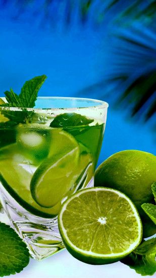Green Lime Mojito Beach Summer Android Wallpaper ...