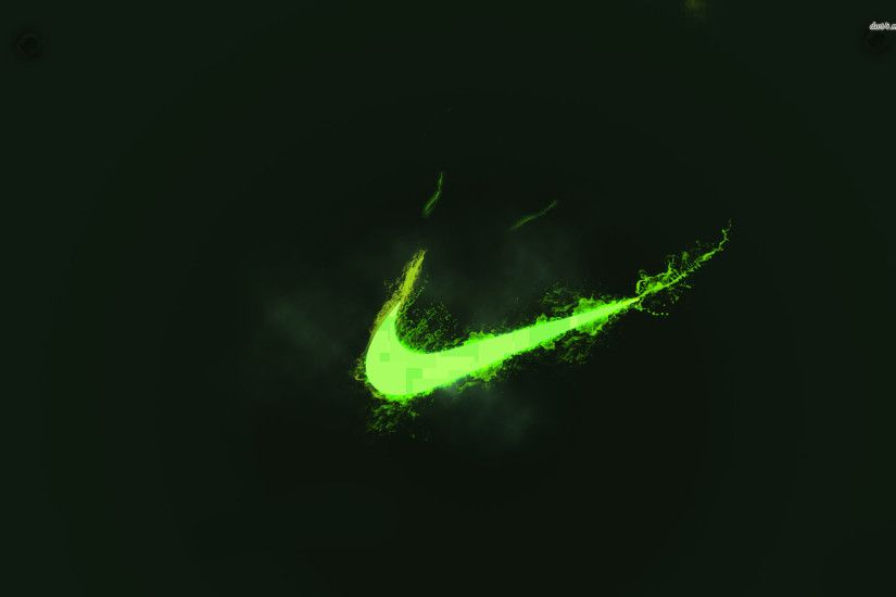 Neon Green Nike Logo Wallpaper Hd For Desktop | cute Wallpapers