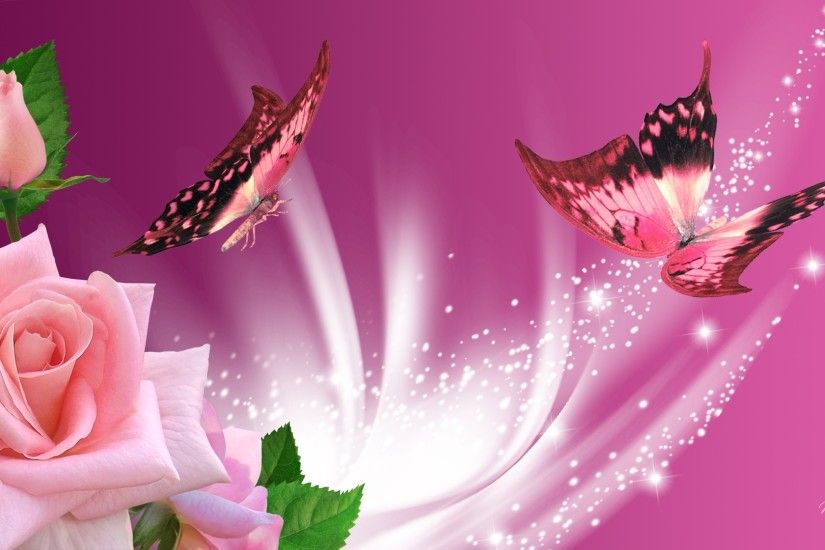 Fantasy art - Page 36 - Butterflies - Galleries Â· Pink Butterflies Wallpaper  ...