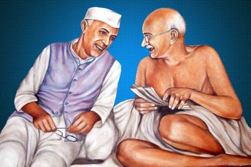 Nehru And Gandhiji Talk Wallpapers
