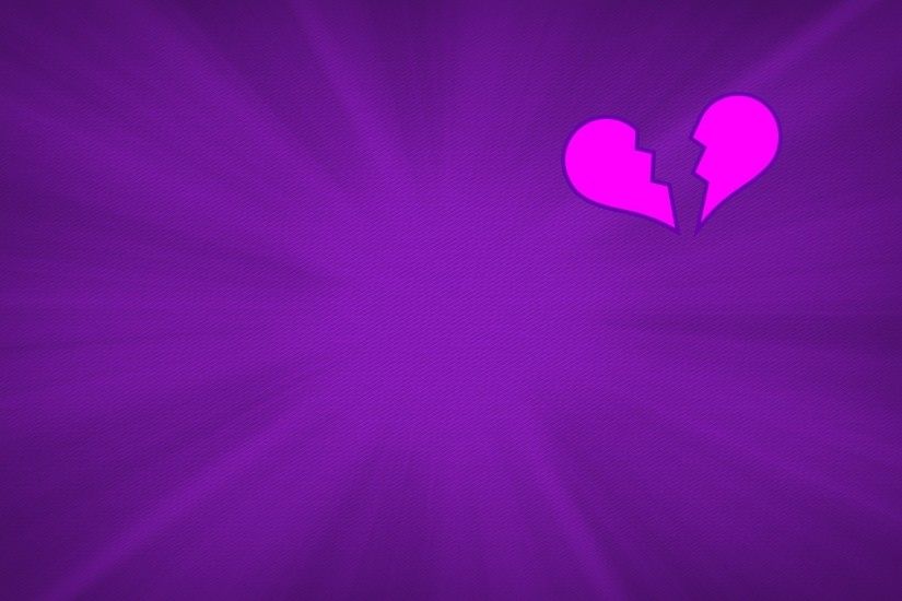 Purple wallpaper with broken heart