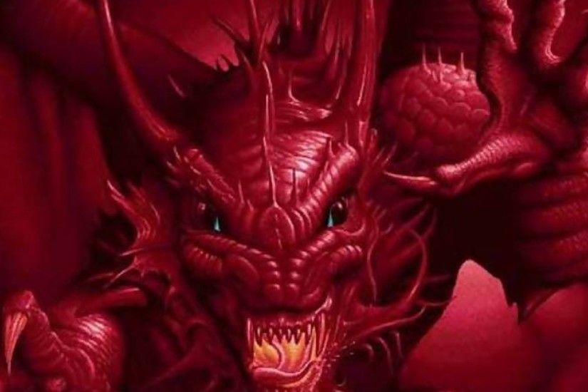 Red Dragon Fantasy HD Background wallpaper thumb
