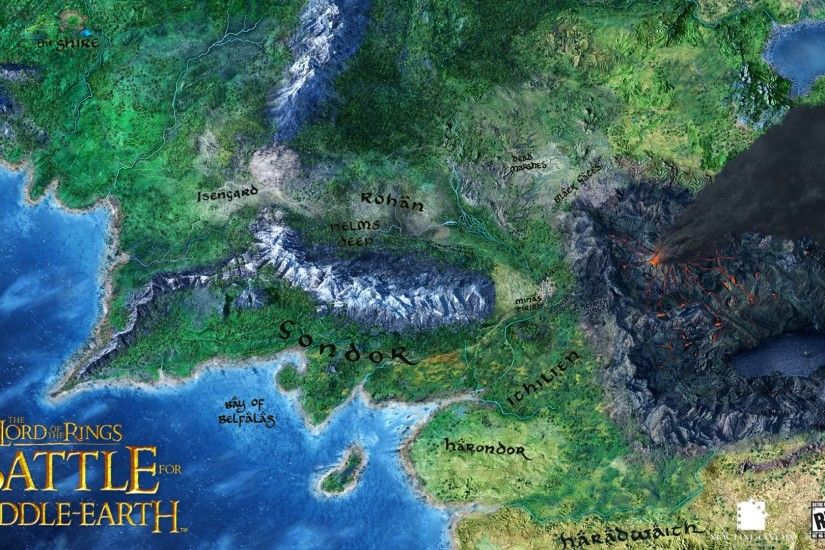 ... wallpapers Battle For Middle Earth Map ...