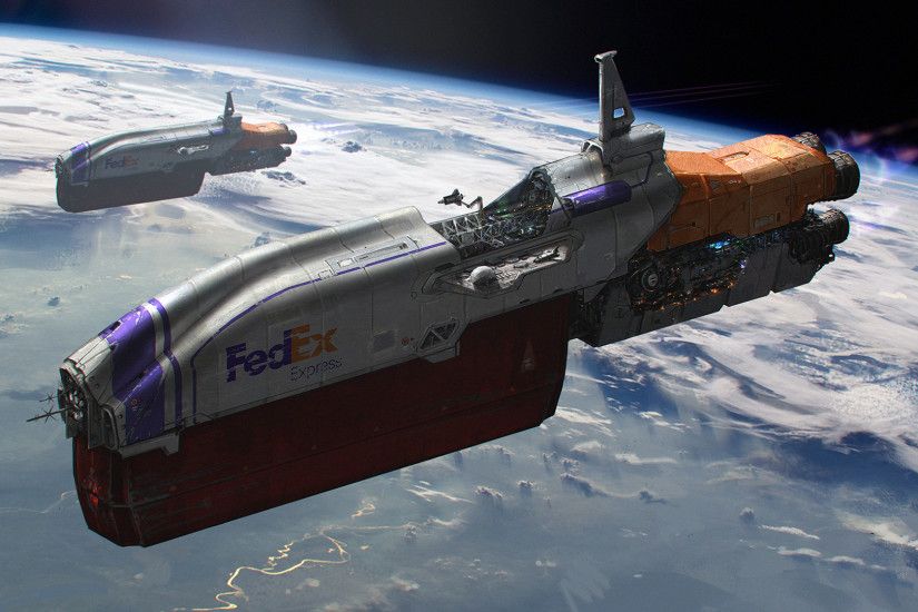 ... Futuristic Spaceship Painting HD Wallpaper Â» FullHDWpp - Full HD .