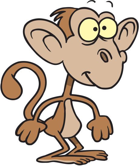 Funny Cartoon Monkey - Clipart library