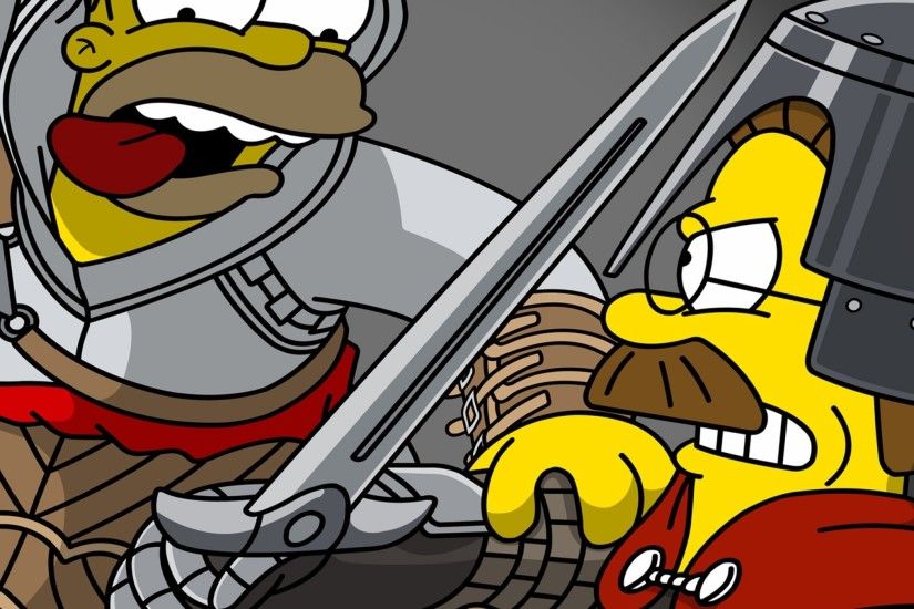 2048x2048 Wallpaper the simpsons, homer simpson, ned flanders