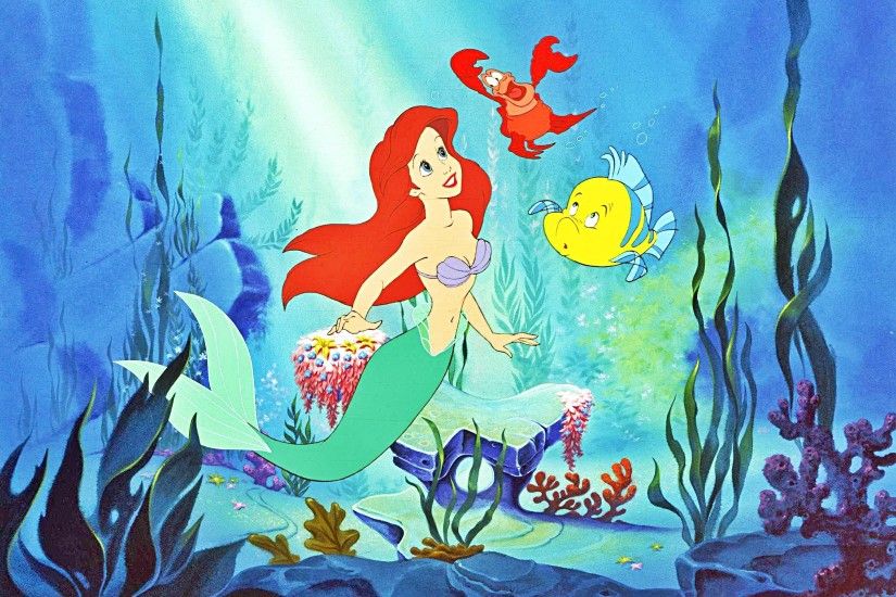 Walt Disney Production Cel of Princess Ariel, Sebastian and Flounder from  "The Little Mermaid" HD Wallpaper and background photos of Walt Disney  Production ...