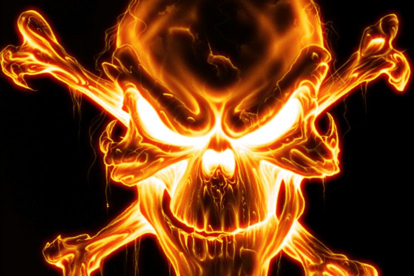 Fire Skull Logo Skull With Fire