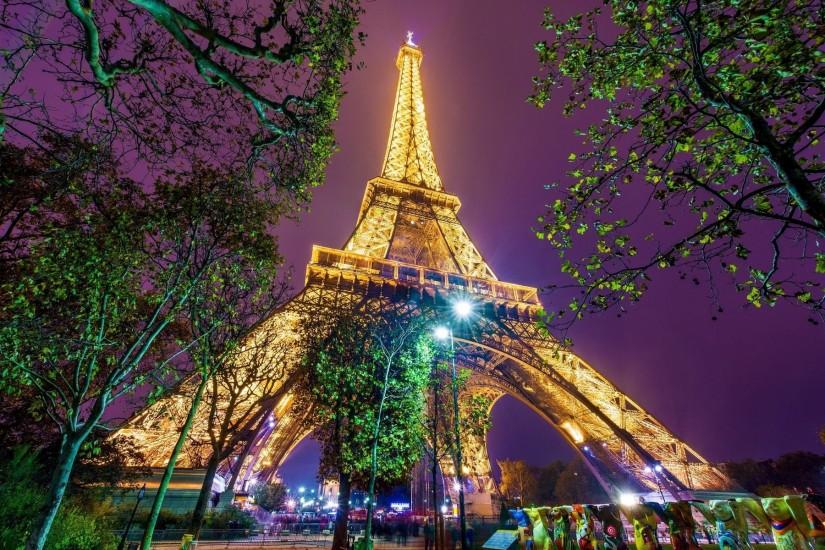 Paris France Eiffel Tower Golden Lights HD Wallpaper Â« Beach .