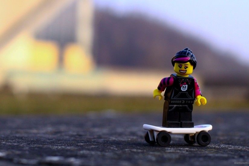 Girl on Skateboard Lego Toys Wallpaper picture