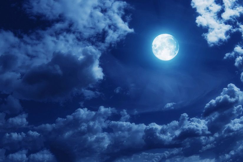 Clouds full moon