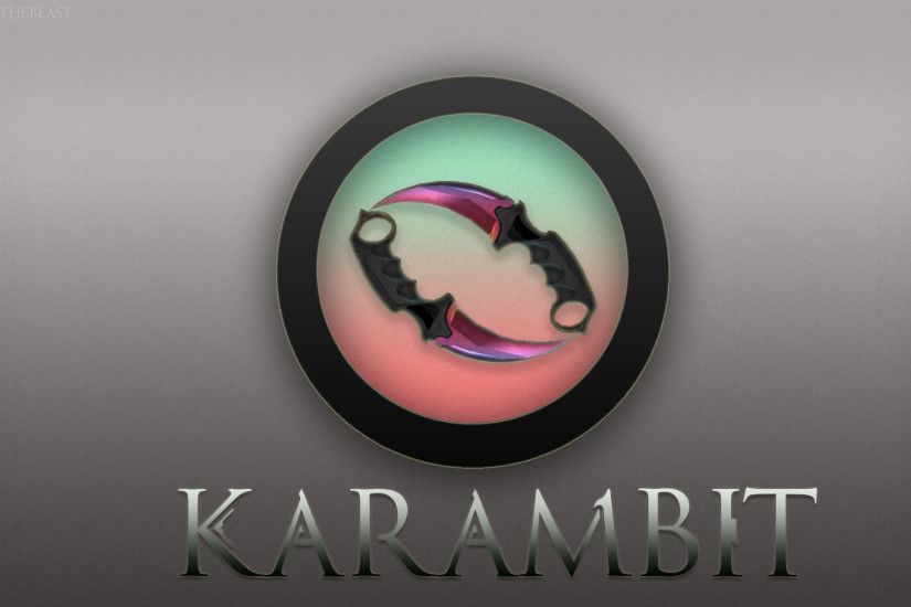 Made a karambit wallpaper (only 1920x1080 sorry)