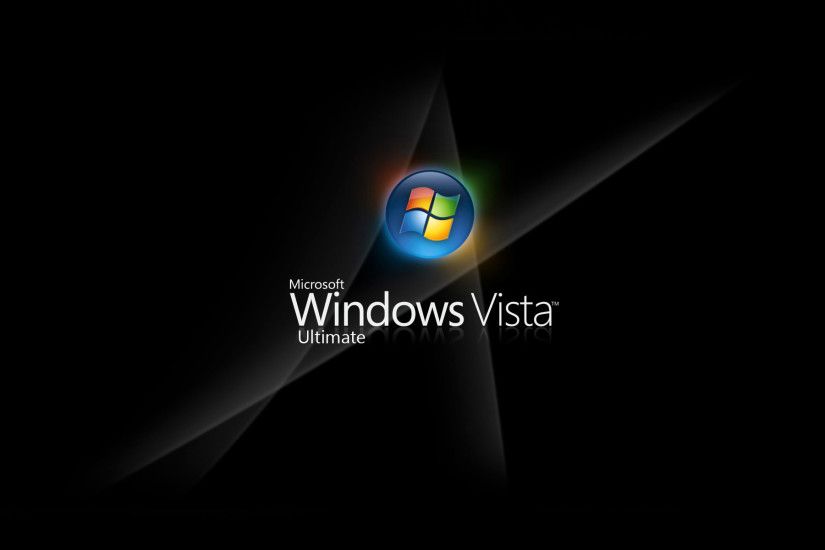 Marvellous Micorosoft Windows Vista Ultimate Dark Background Logo Colors  Round Star Button Wallpaper 1920x1200px