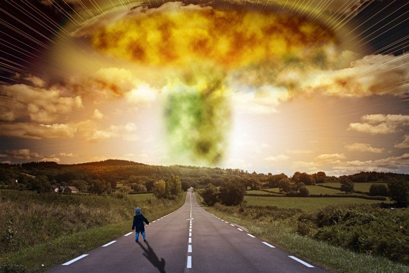 Road child explosion apocalypse signs houses trees apocalyptic nuclear  radiation bomb wallpaper | 2880x1800 | 126194 | WallpaperUP
