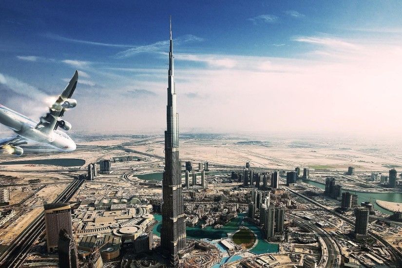 Plane over Dubai