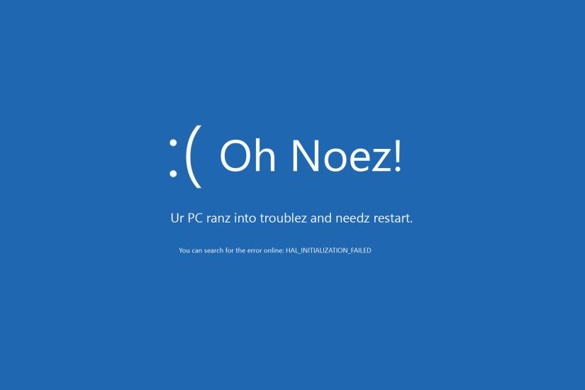 Windows 8, #Blue Screen of Death, #typography, #blue background .