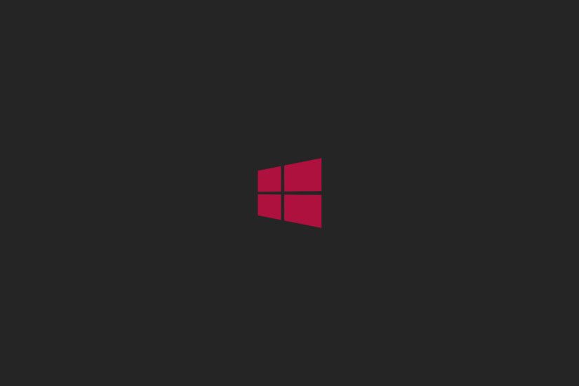 Windows 8 Logo with Red Logo and Black Background
