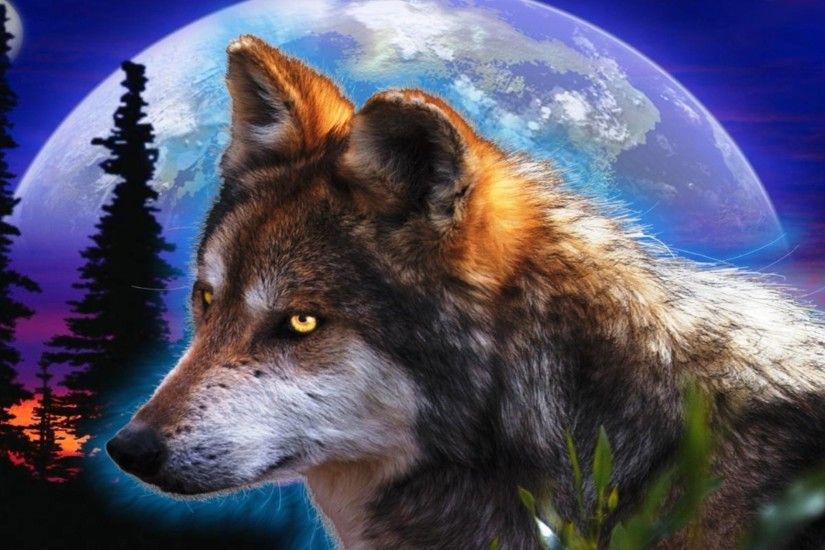 Fantasy Wolf Wallpaper