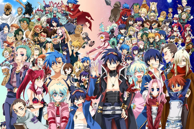 Anime - Tengen Toppa Gurren Lagann Anime Crossover Wallpaper
