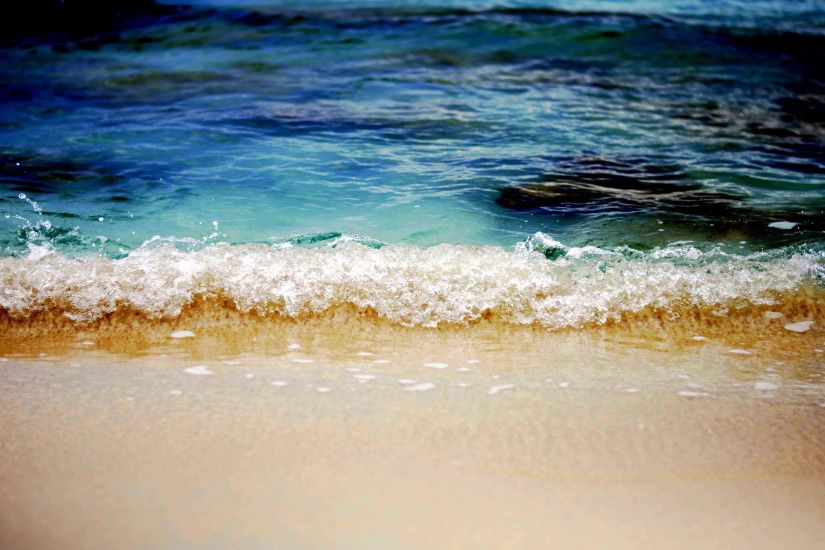 Caribbean beach waves