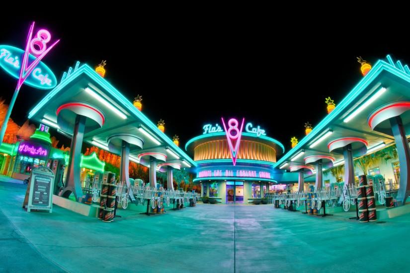 Flo's V8 Cafe – Cars Land, Disney California Adventure, Disneyland wallpaper