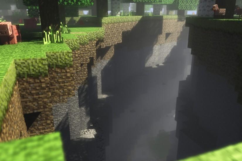 3D Minecraft Canyon Render