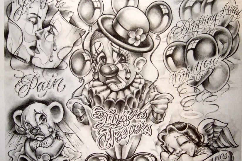 2284x1844 Funny Cartoon Tattoo Drawings 31 Cool Wallpaper