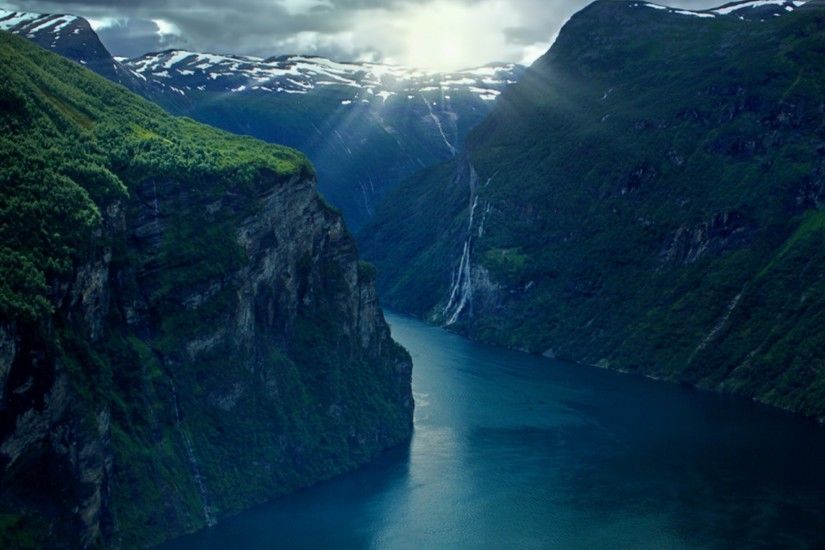 Geiranger Fjord Norway wallpapers and stock photos